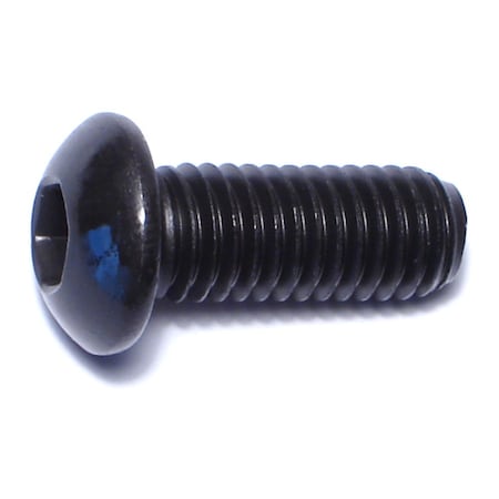 Midwest Fastener M8-1.25 Socket Head Cap Screw, Button, Black Oxide Steel, 20 mm Length, 6 PK 75982